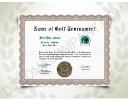 Fake Certificates Designed From Real Certifications Golf Handicap Certificate