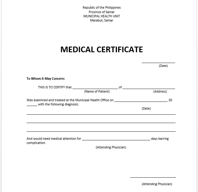 Fake Medical Certificate Template Ukran Agdiffusion Com Ase