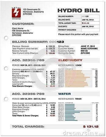 Fake Utility Bill Template Printable Sample Download Cable TV