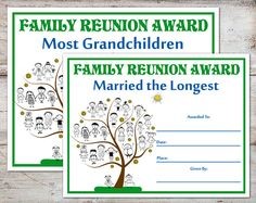 Family Reunion Gifts Are Like Fish Hooks That Can Catch Hold Of Your Award Certificates