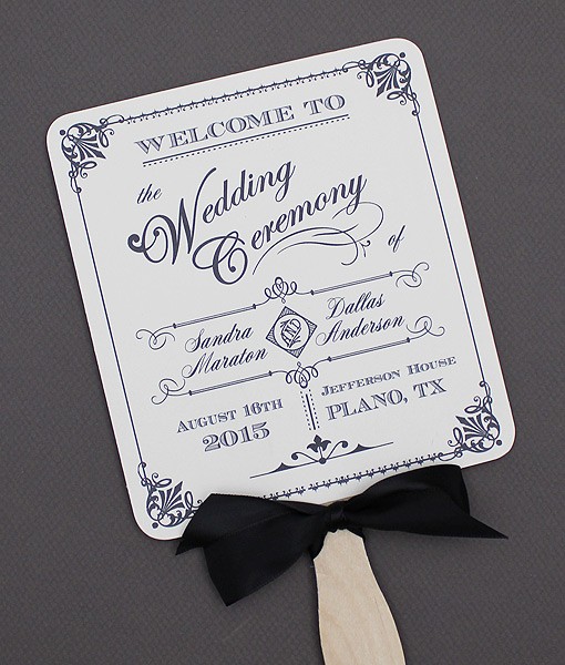Fan Wedding Invitations Diy Ornate Vintage Paddle Programs