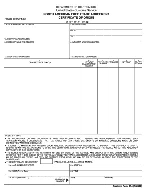 Fillable Nafta Certificate Of Origin Fill Online Printable Template