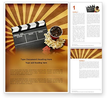 Films And Cinema Word Template 03230 PoweredTemplate Com Film Brochure