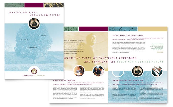 Financial Consulting Brochure Template Design