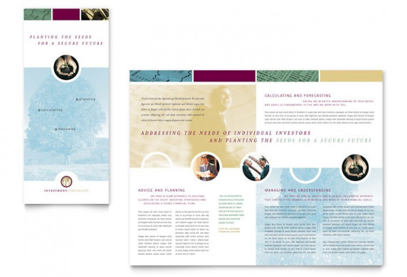 Financial Consulting Tri Fold Brochure Template Word Publisher Templates