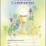 First Communion Certificate Lagron Miller Company Template
