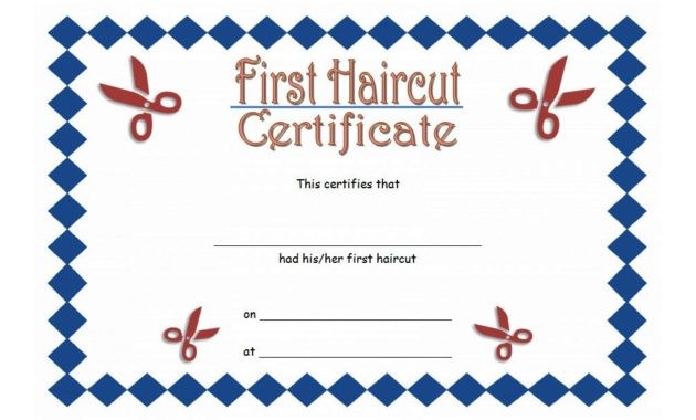 First Haircut Gift Certificate Templates Word Biya Free Template