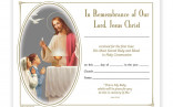 First Holy Communion Sacramental Cards Certificates Autom Certificate Template