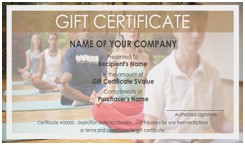 Fitness Gift Certificate Cute The Whole Body Spa Pilates Yoga
