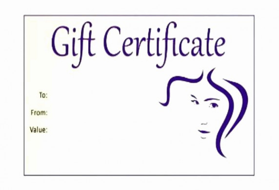 Fitness Gift Certificate Template Simple Writing Templates Cosmetology