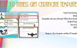 Fitness Gift Certificate Templates Word Biya Template