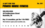 Fitness Gym Gift Card Template