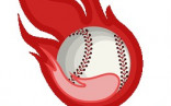 Flame With Softball Logo Vector EPS Free Download