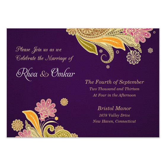Floral Flair Wedding Invitations Cards On Pingg Marriage Invitation