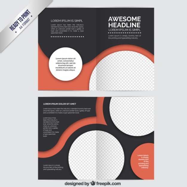 Flyer Template With Circles Vector Free Download Circle