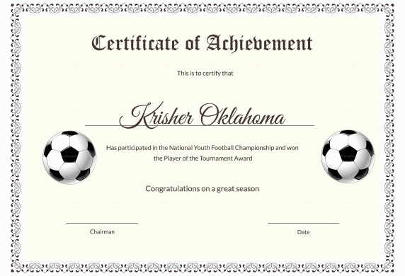 Football Certificate Templates Free Luxury Certificates