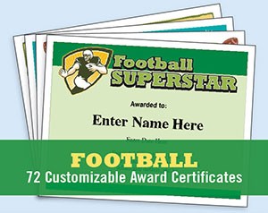 Football Certificates Free Award