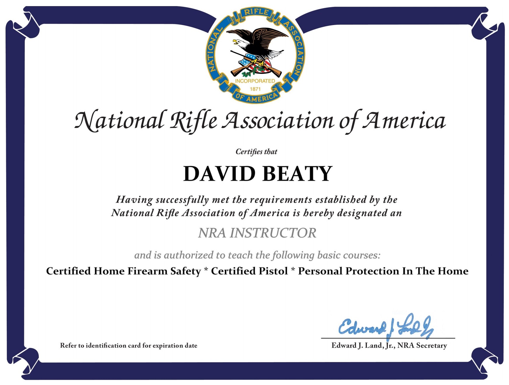 Form Screenshot Firearms Training Certificate Template For Resume Nra