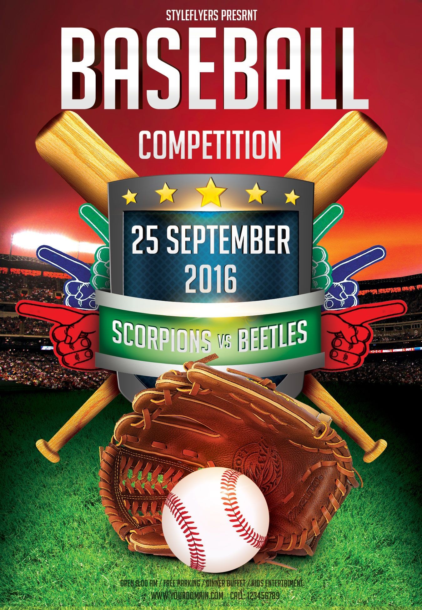 Free Baseball Psd Flyer Template Is Waiting For You Download It Brochure