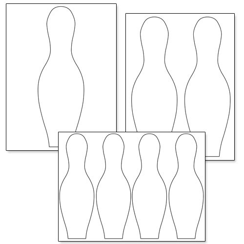 Free Bowling Pin Template Download Clip Art On