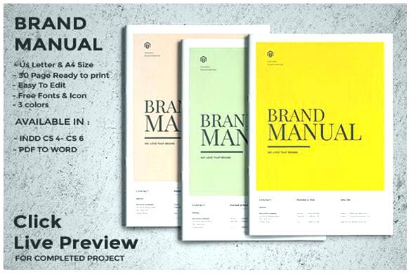 Free Brand Guidelines Template Book For Resume Word Novel Inside Indesign