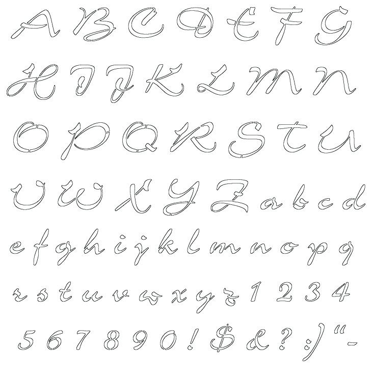 Free Printable Calligraphy Letters Templates - carlynstudio.us