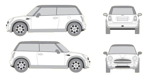 Free Car Vector Outlines BittenNails Design Mobile App Vehicle Wrap Templates