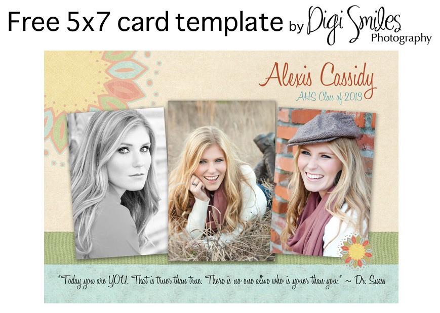 Free Card Template For Photoshop Drop In Your Photos And Text Psd Templates Photographers