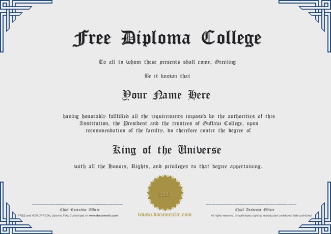 Free Certificates Fake
