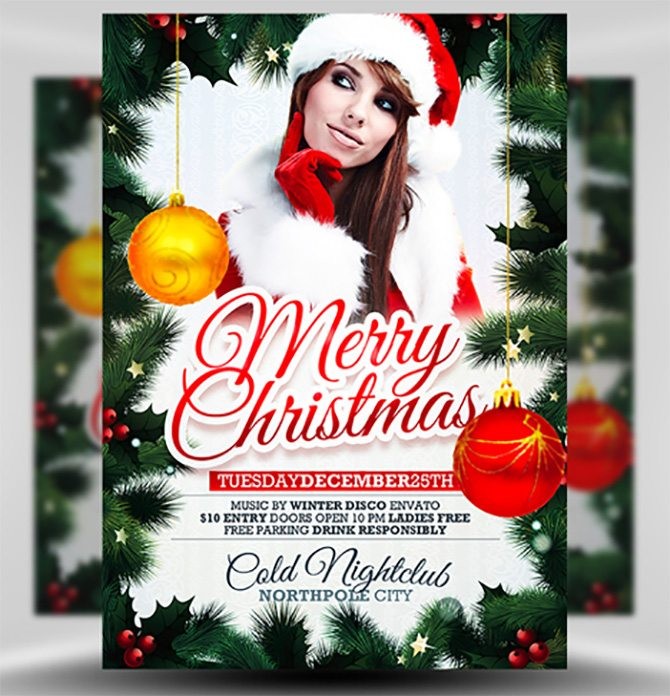 Free Christmas Flyer Demire Agdiffusion Com Flyers Templates Psd