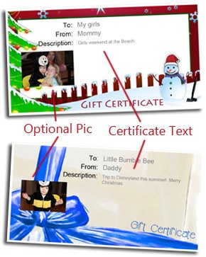 Free Christmas Gift Certificate Cards Customize And Print Beach Template