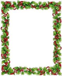 Free Christmas Letter Borders Geographics Holly Ivy Border