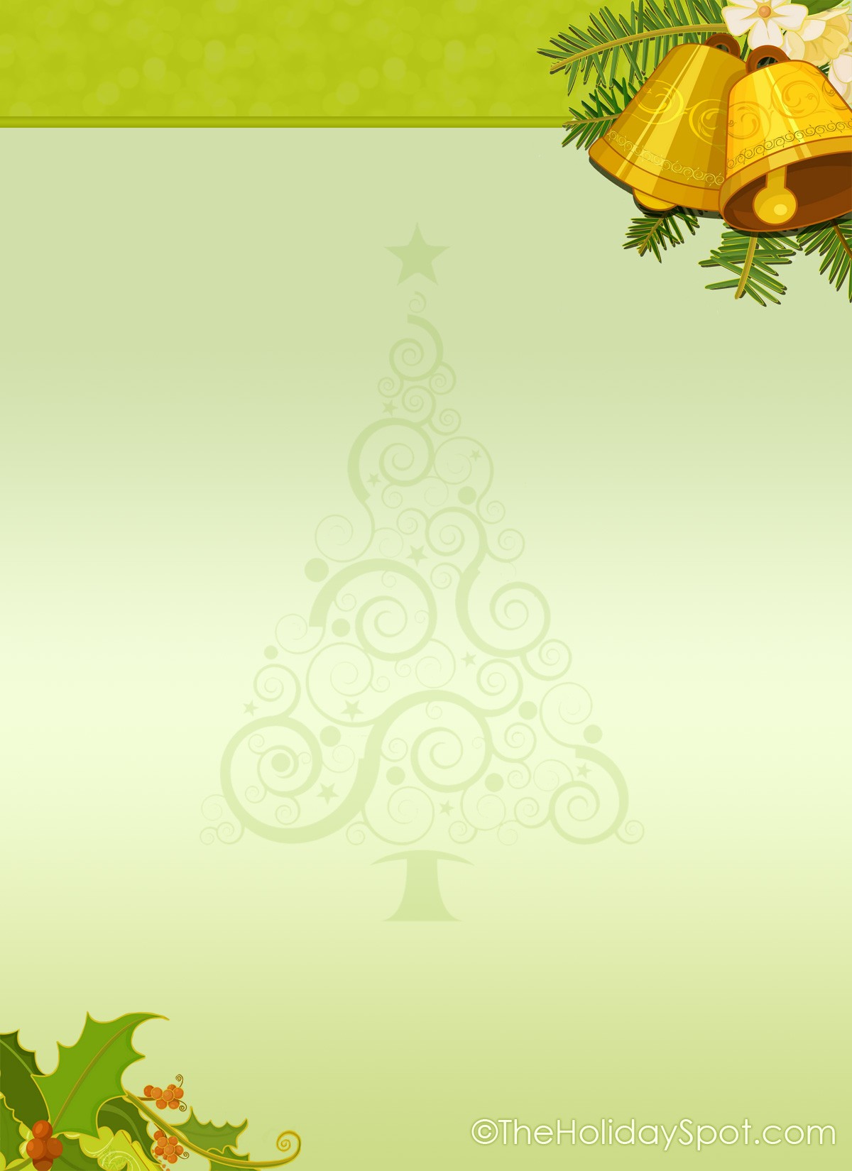Free Christmas Letterhead Stationery For Downloadable