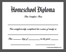 Free Diploma S Ozilmanoof Fascinating Homeschool Certificate