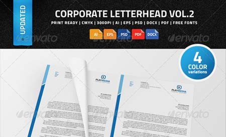 Free Download Corporate Letterhead PSD AI EPS PDF Designbeep Eps Psd