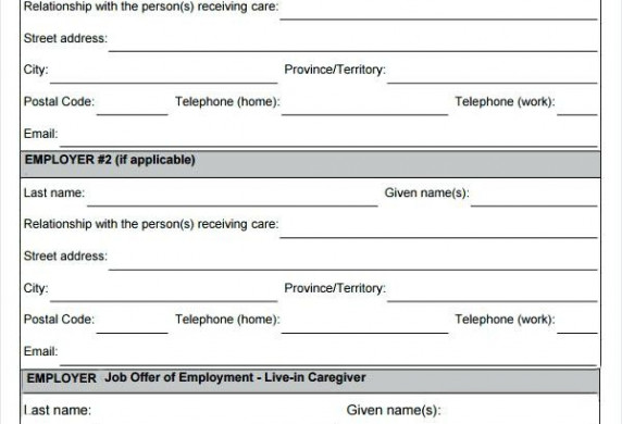 Free Employment Agreement Template Job Contract Templates Word Live In Caregiver