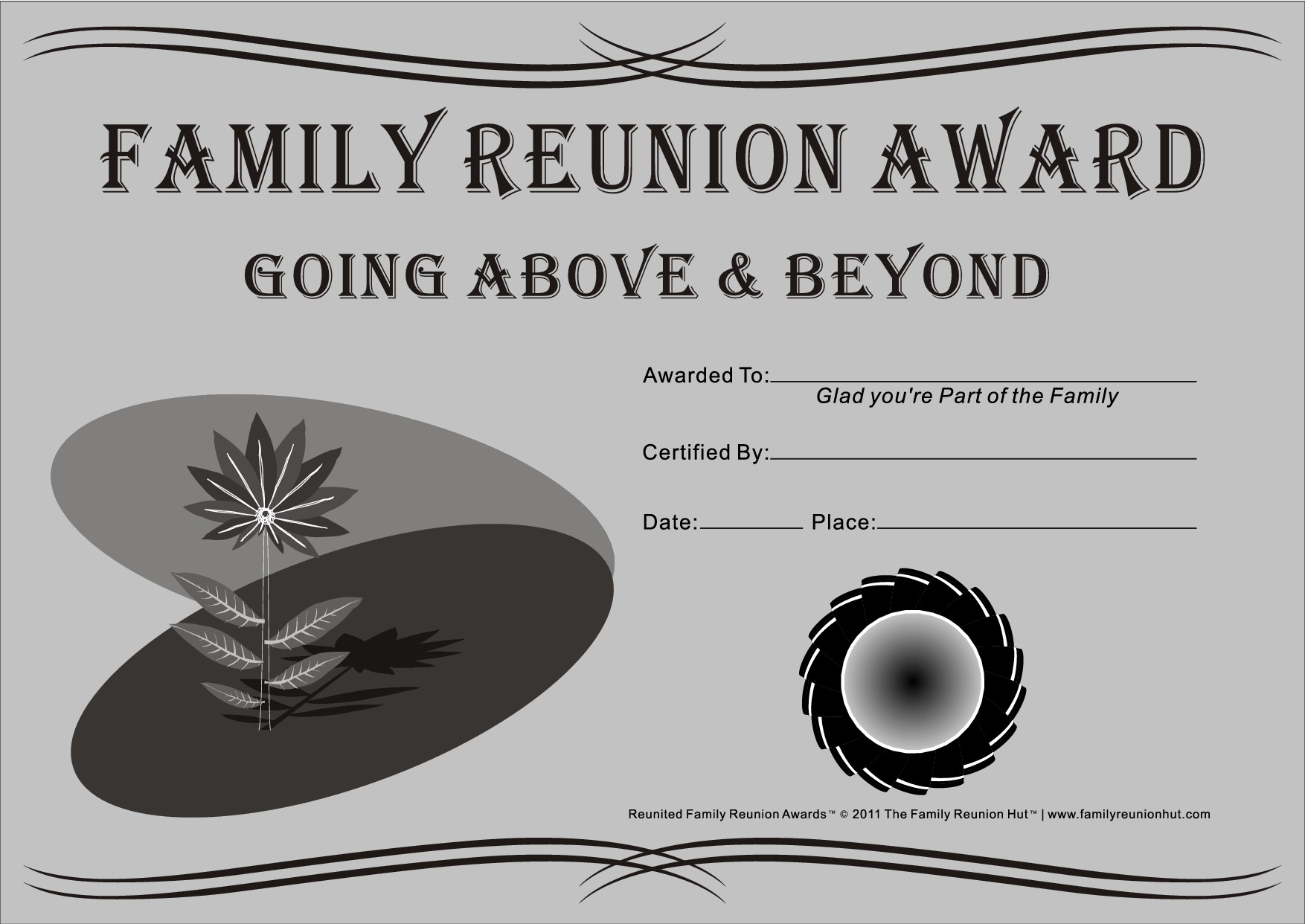 Family Reunion Award Certificates carlynstudio us
