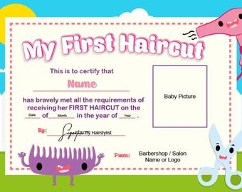 Free First Haircut Certificate Ukran Agdiffusion Com My Template