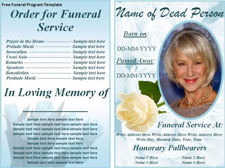 Free Funeral Program Templates 43700920786 Memorial Online