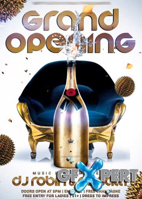 Free Grand Opening V5 Flyer PSD Template Facebook Cover Download Psd
