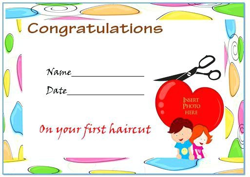 Free Haircut Certificate Template