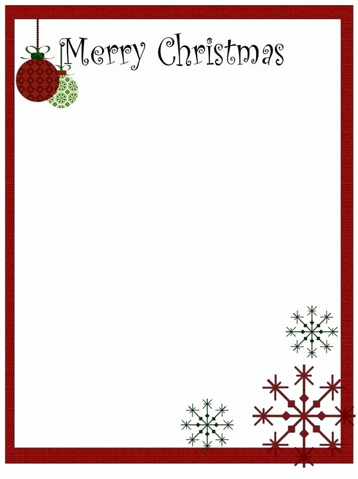 Free Holiday Letterhead Template Elegant Printable Christmas For