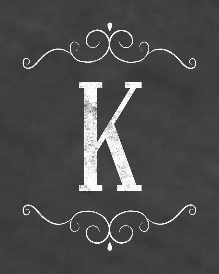 Free Initial Chalkboard Printables All Letters Of The Alphabet Printable Monogram