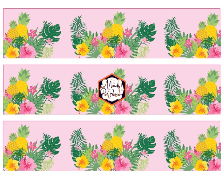 Free Luau Floral Party Printables