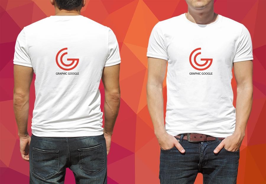 Free Man Model Wearing White T Shirt PSD Mockup With Front And Back Psd