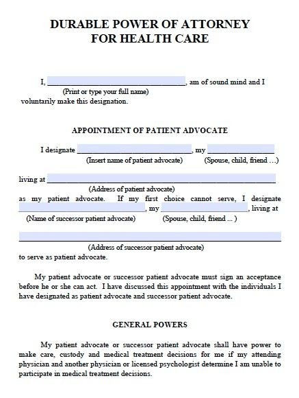Free Medical Power Of Attorney Michigan Form PDF Word Printable