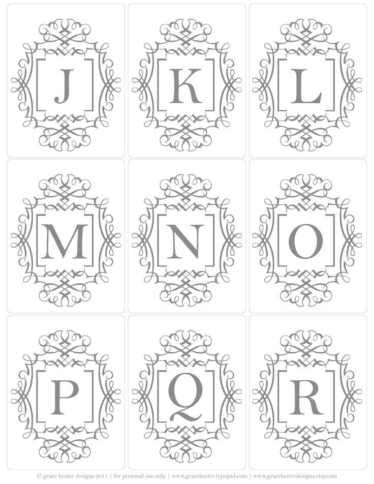 Free Monogram Initials Clipart Printable