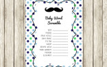 FREE Mustache Baby Shower Games What S In Your Purse Celebrity Free Printables