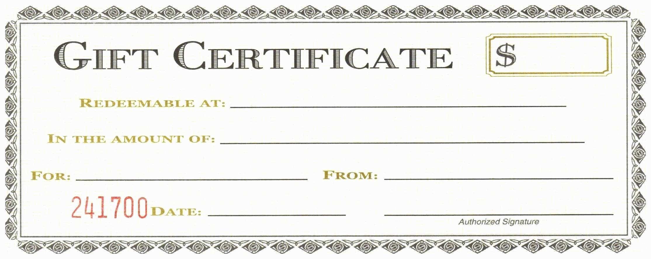 Printable Shopping Spree Gift Certificate Template