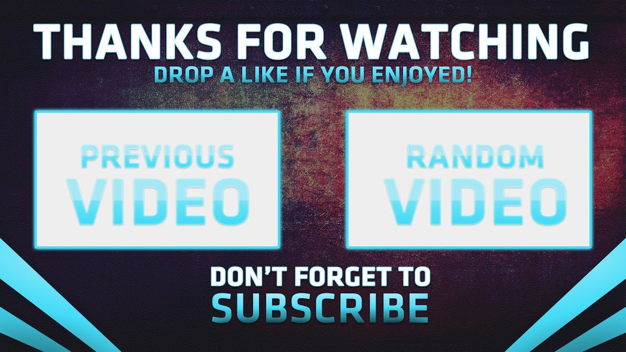 FREE Outro Template DOWNLOAD NOW Photoshop YouTube Free Download